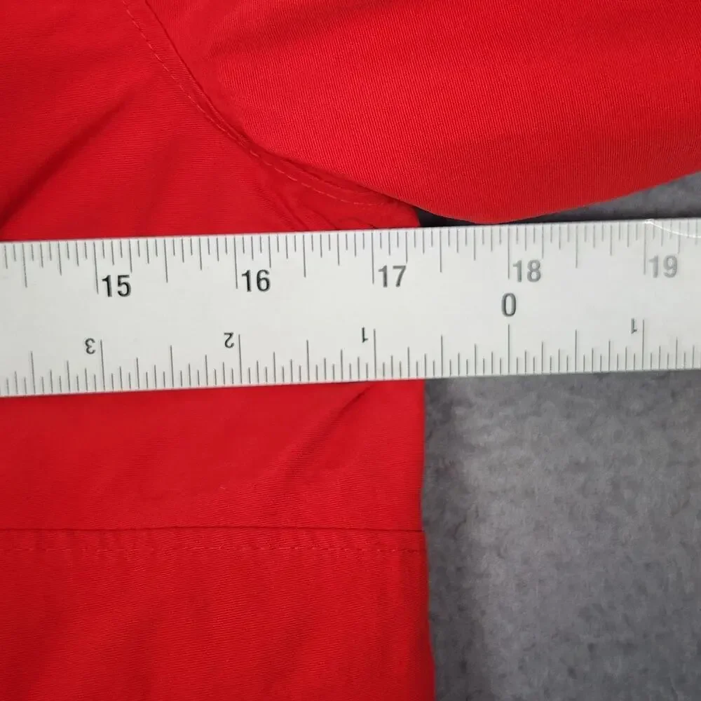 Lands' End Parka Coat Kids Small 8 Red Hooded Insulated Winter Grow-A-Longs